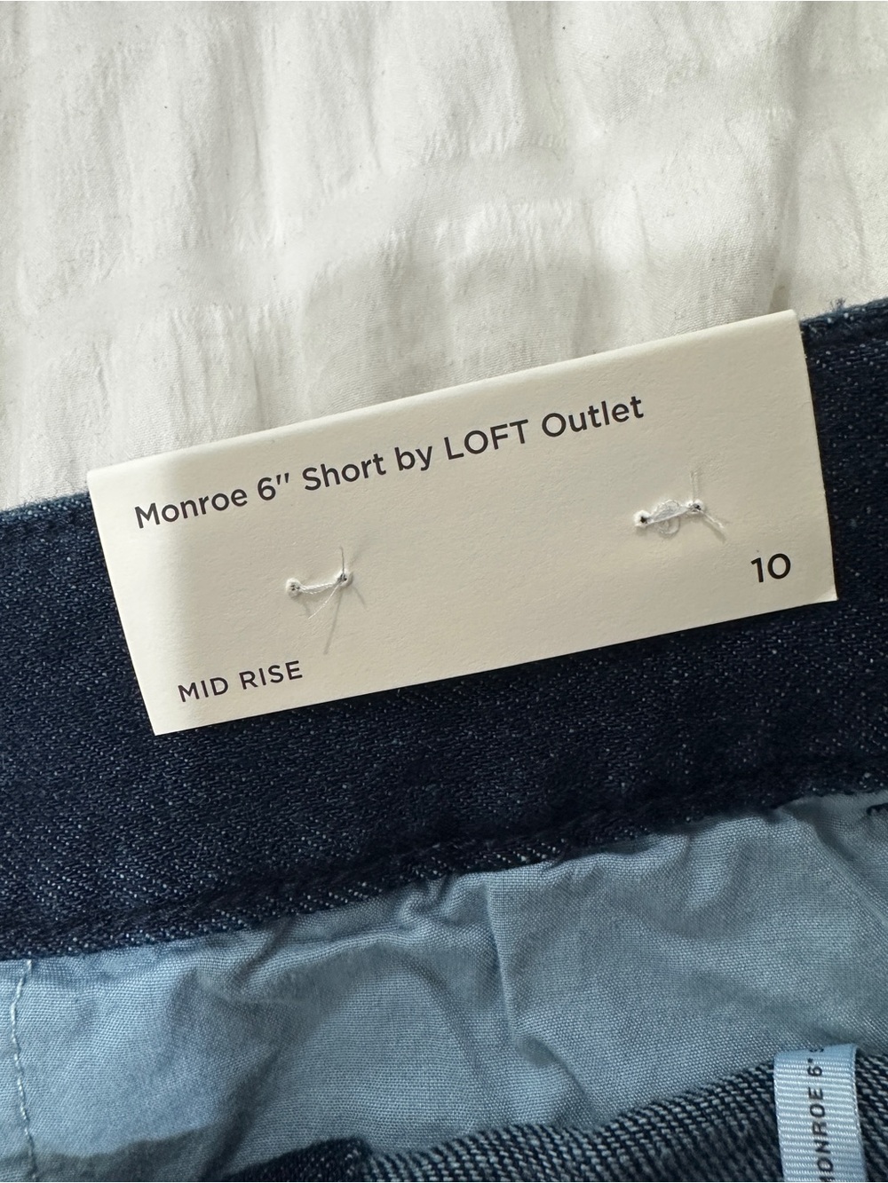 NWT LOFT Monroe 6” Shorts Size 10 Mid Rise DARK wash womens shorts - Picture 3 of 6